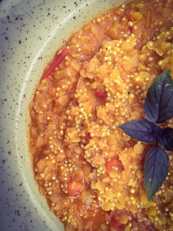 Lentilles Corail au curry & Quinoa Ô Thermomix 