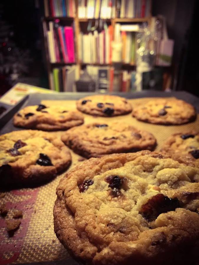 Cookies Chocolat Blanc - Canneberges séchées et Poivre Long Rouge Thermomix 