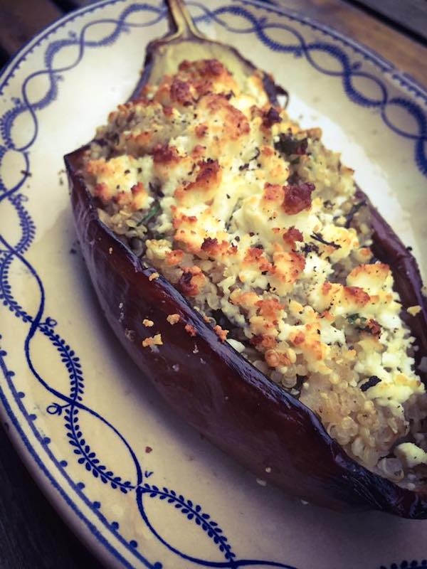 Aubergine-Herbes-Féta-Quinoa 