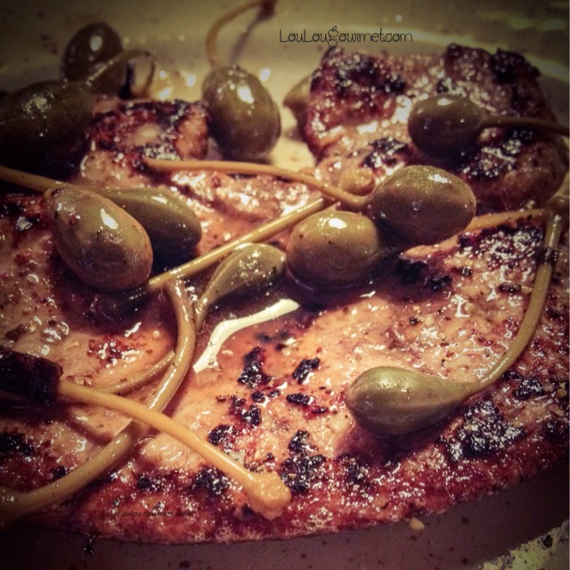 Foie de Veau poêlé vinaigre de framboises, câpres 